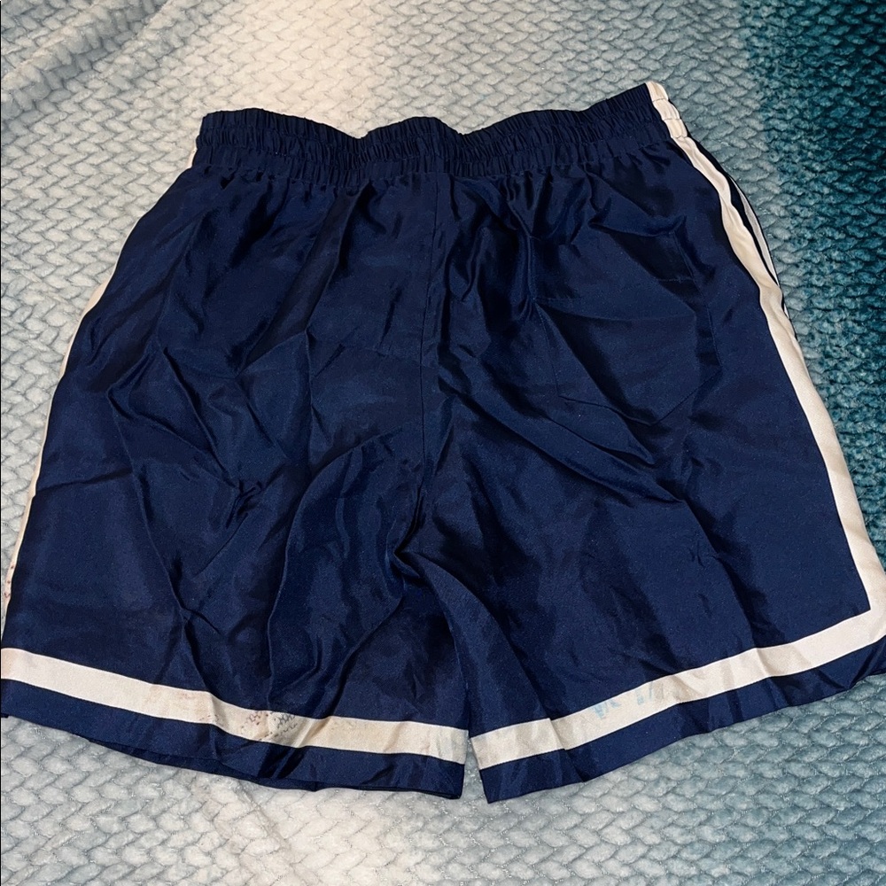 Casablanca Men's Navy Blue Silk Shorts - Picture 4 of 10